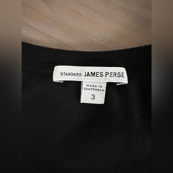 Standard James Perse V-Neck Long Sleeve Knit Dress Black size 3 - Picture 10 of 13